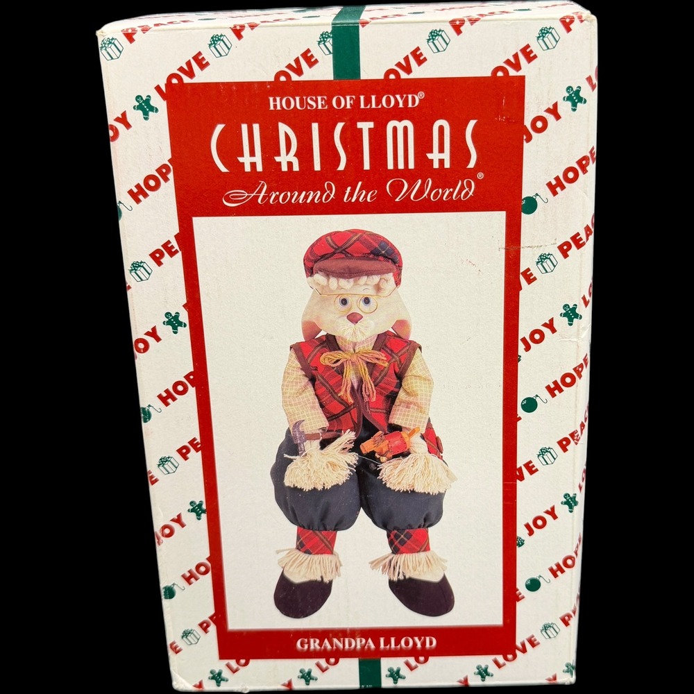 House of Lloyd Christmas Around the World Grandpa Lloyd Bunny Rabbit Doll 54237